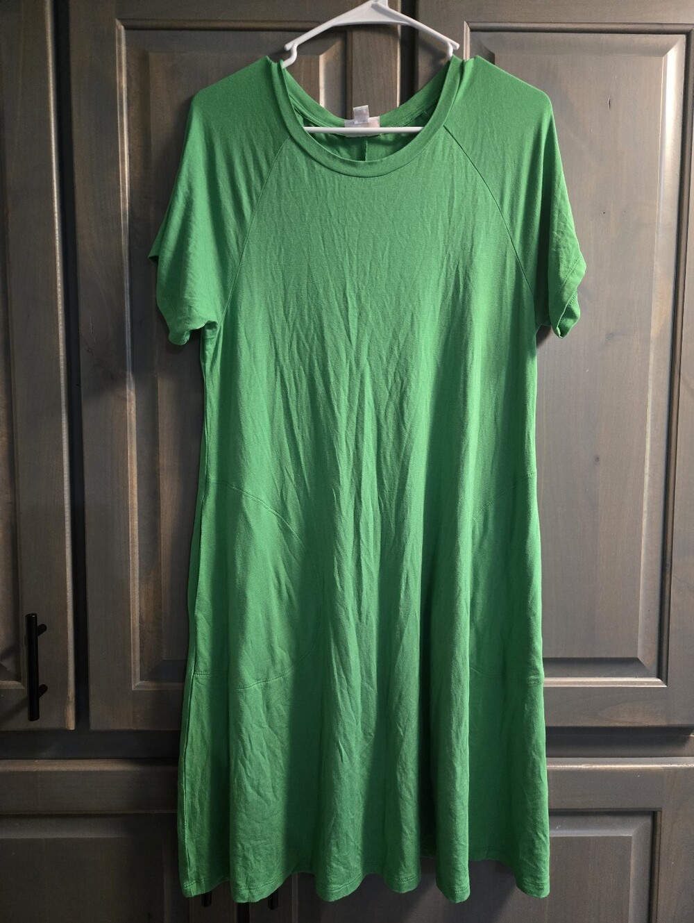 Lularoe Bright Green Short Sleeve Midi Dress Sz Small NWOT
